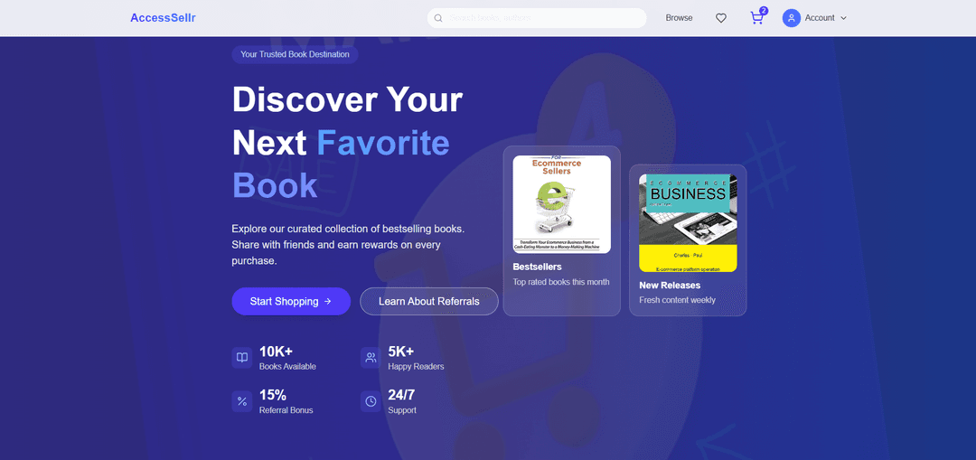 AccessSeller Ecommerce and Referral Platform